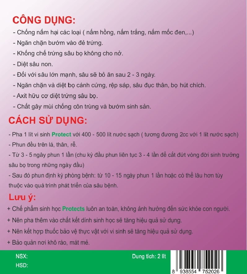 Chế Phẩm Sinh Học Bảo Vệ Thực Vật 2L 2